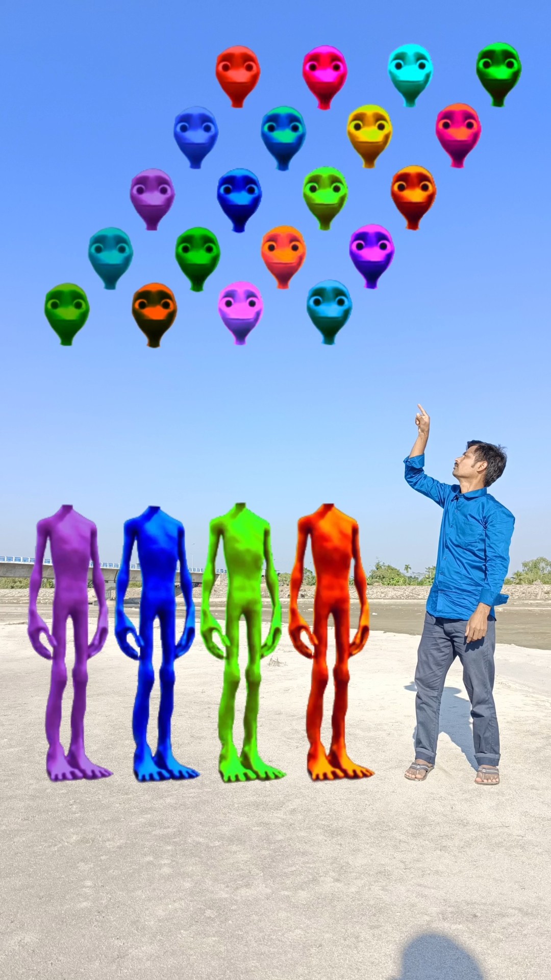 red, green, blue \u0026 purple alien dancing and deepu sakha Correct headmatching gameMagical video #funy